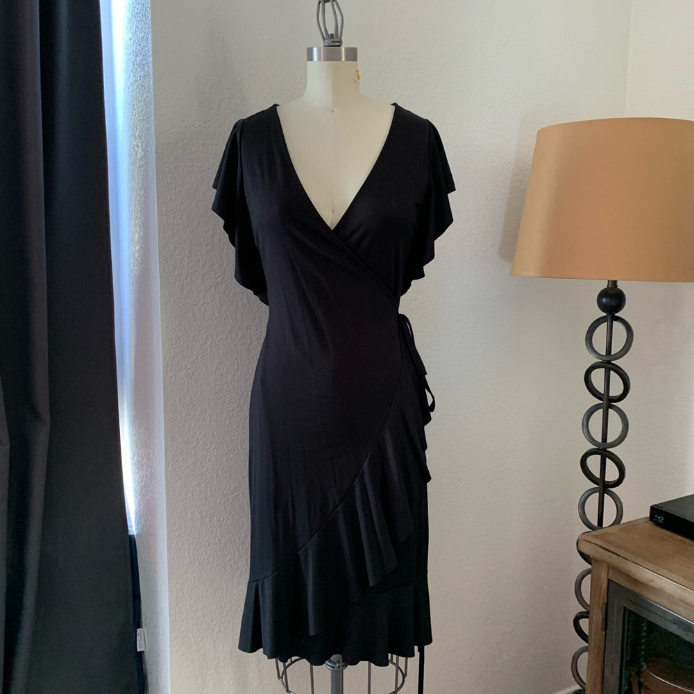 Banana Republic Little Black Wrap Dress